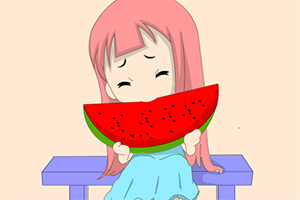 六一女孩填色8
