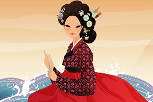 漂亮女孩填色