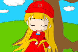 六一女孩填色2