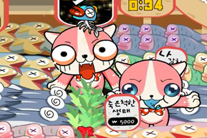 抓偷吃鱼的猫