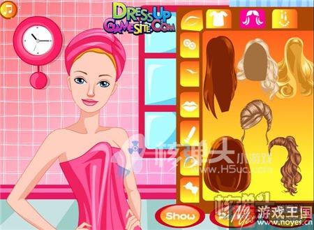 一起来给芭比公主化妆吧？小游戏