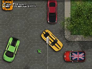 停靠英国小轿车