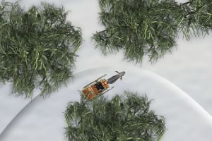 冰雪中前行