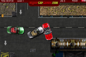 停靠红色跑车