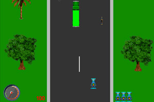 F1赛车在公路