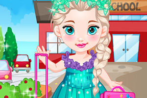 艾莎宝贝去学校