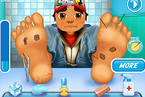 酷跑小子看脚伤
