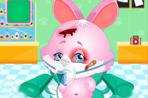小兔子受伤了