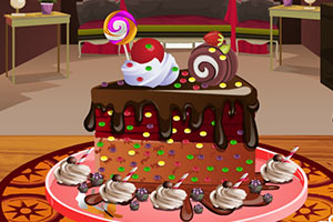 装饰美味的生日蛋糕