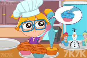 可爱的冰雪小蛋糕