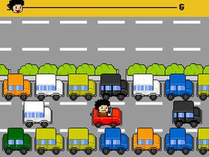 主妇避堵车路