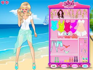 夏日海滩女生