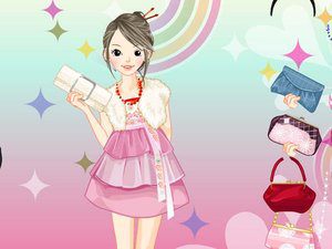 现代韩服女孩