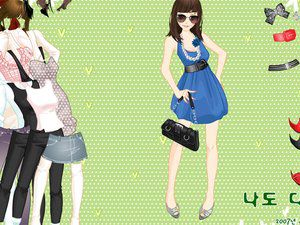 甜美冷色调女