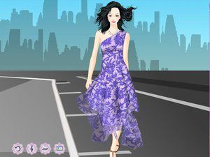 七彩虹纱裙 