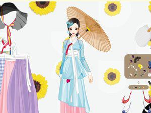 美貌韩服姑娘