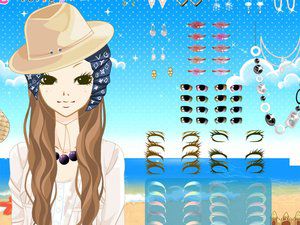 娇嫩海边女孩