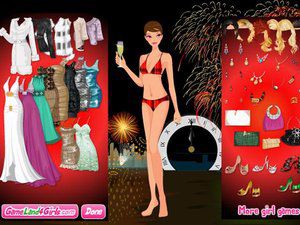 新年美女酒会装 