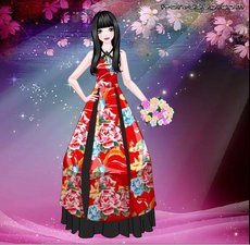 红色婚纱礼服