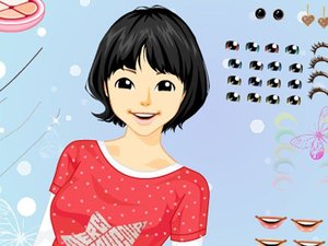 纯美女孩化妆