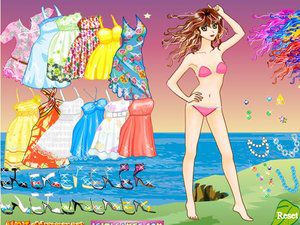 海滩淑女纱裙
