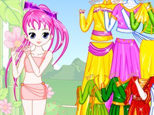树下的少女