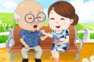 恩爱的老年夫妻