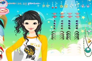打扮运动女生