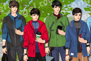 登山运动男孩