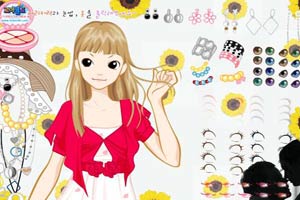 可爱葵花女生