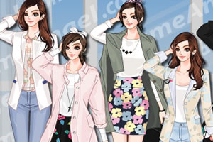印花服女孩