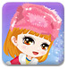 可爱女孩打雪仗