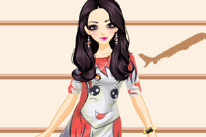 卡通印花连衣裙