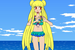 沙滩泳装美女